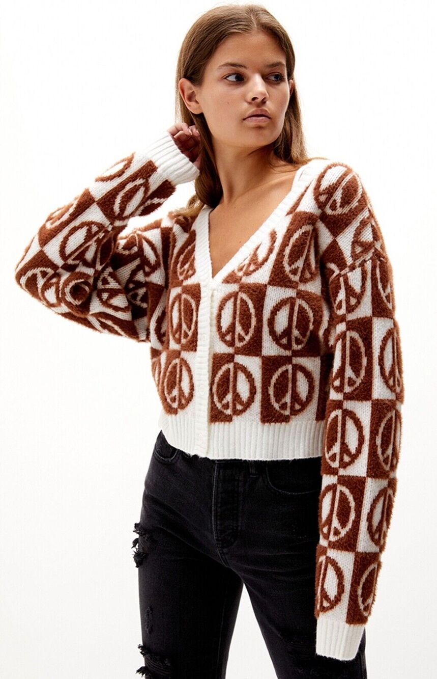 Pacsun LA Hearts Heartbreaker Cardigan PEACE Size XS